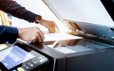 Bussiness,Man,Hand,Press,Button,On,Panel,Of,Printer,,Printer